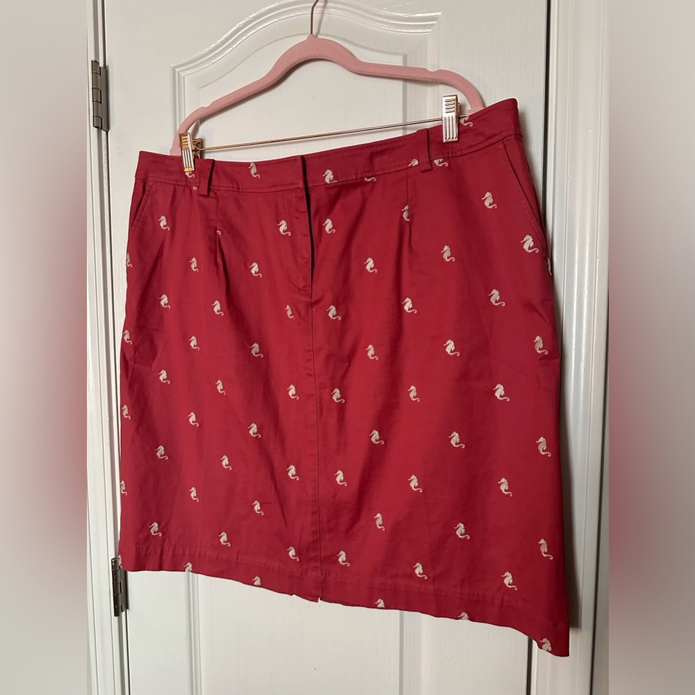 Talbots Woman Petites Brick Red Pencil Skirt Sz 18W